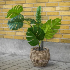 Kurv rund kubu rattan ø30x25cm