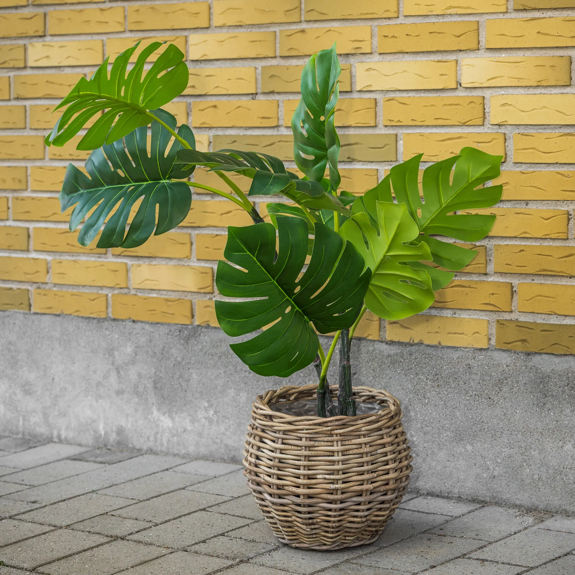 Kurv rund kubu rattan ø30x25cm