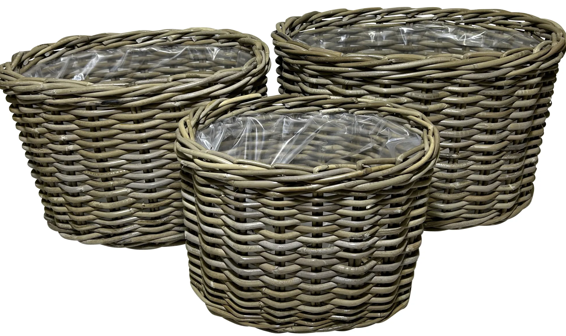 Kurvesæt oval kubu rattan natur