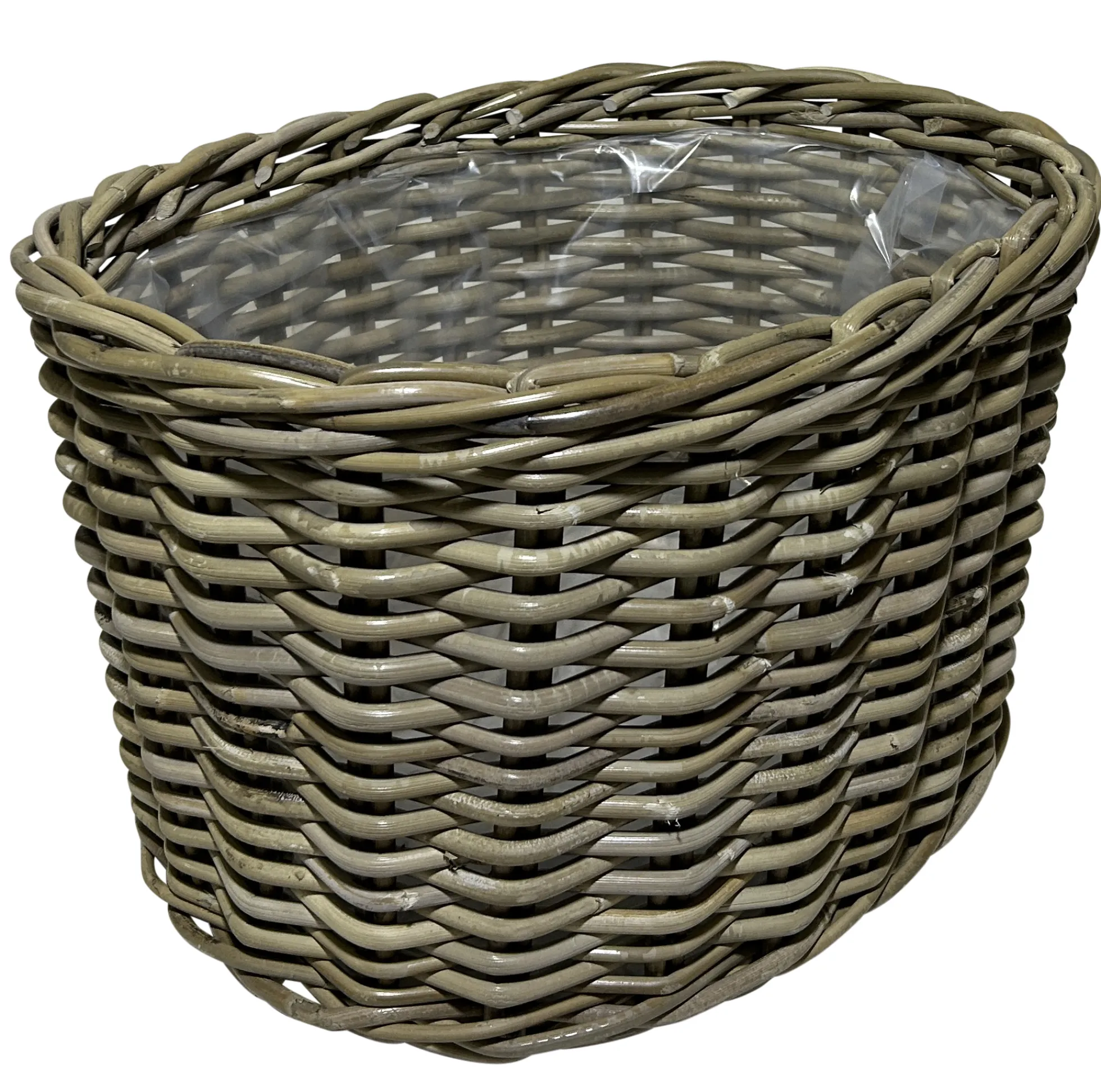 Kurvesæt oval kubu rattan natur