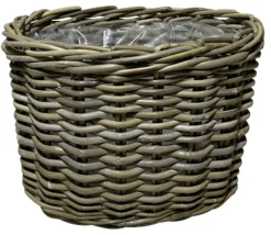 Kurvesæt oval kubu rattan natur