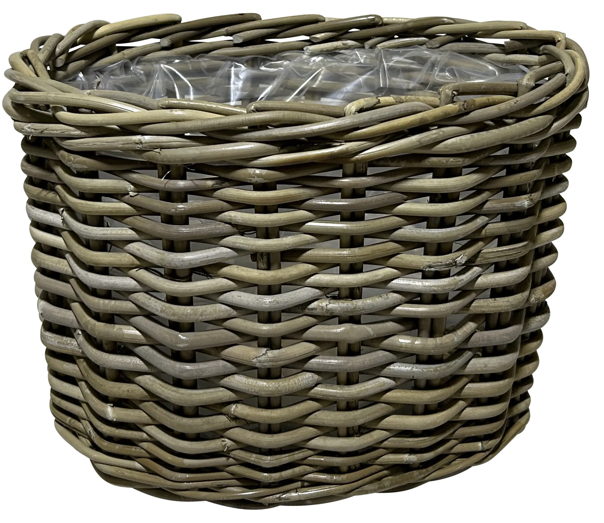 Kurvesæt oval kubu rattan natur