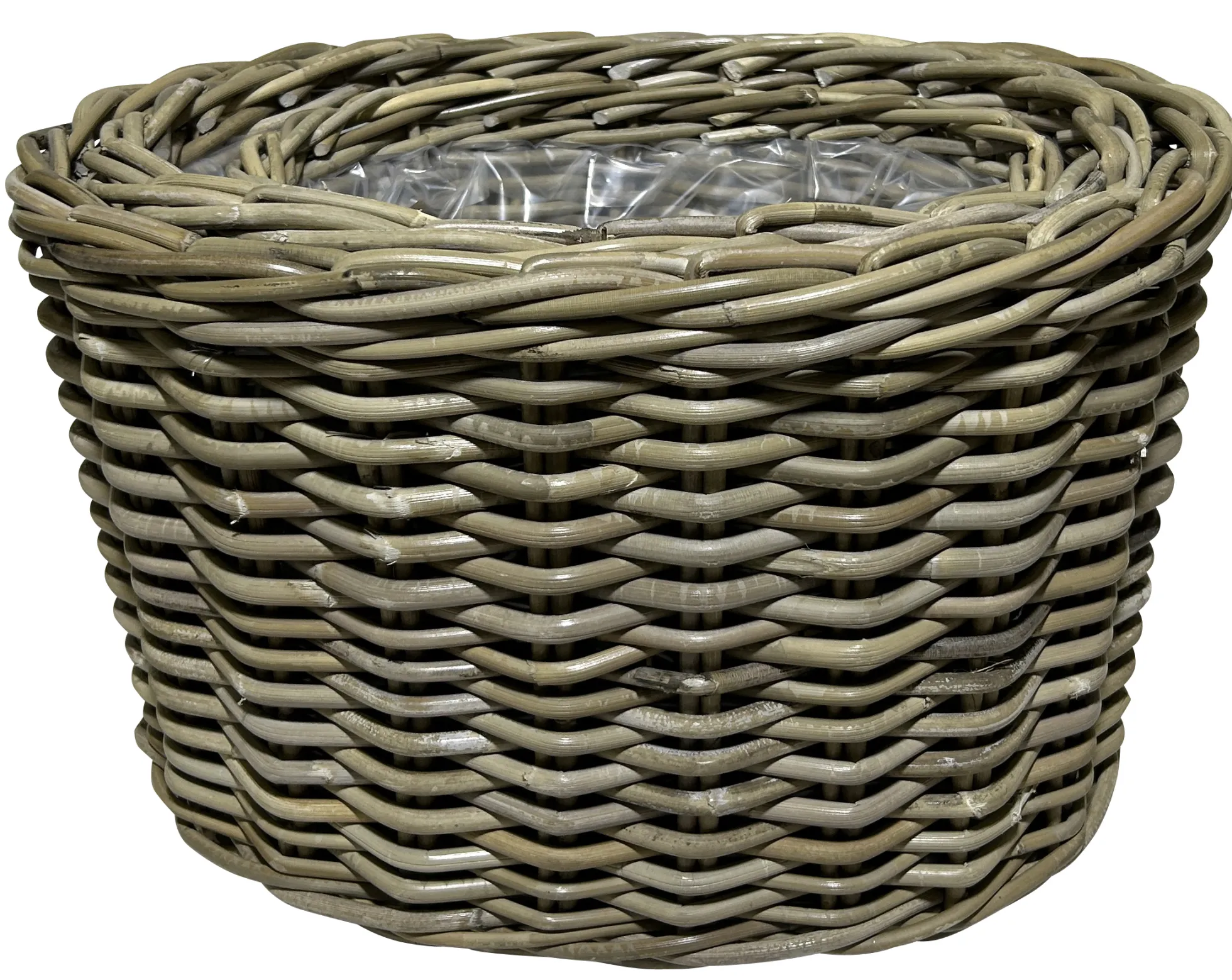Kurvesæt oval kubu rattan natur