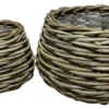 Kurvesæt rund kubu rattan natur 2 stk.