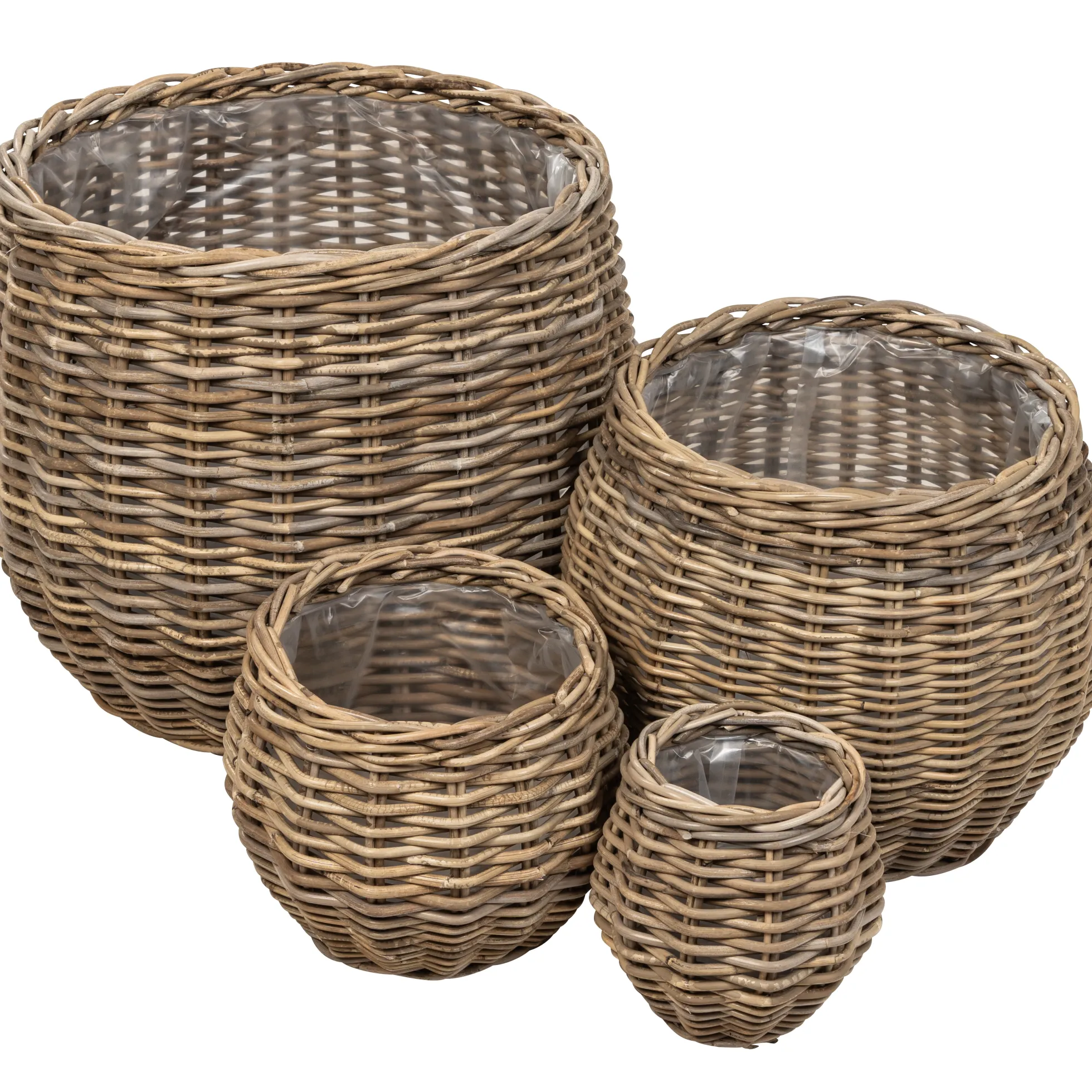 Kurvesæt rundt kubu rattan
