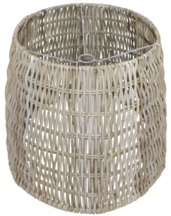 Lampeskærm rund natur kubu rattan ø48cm