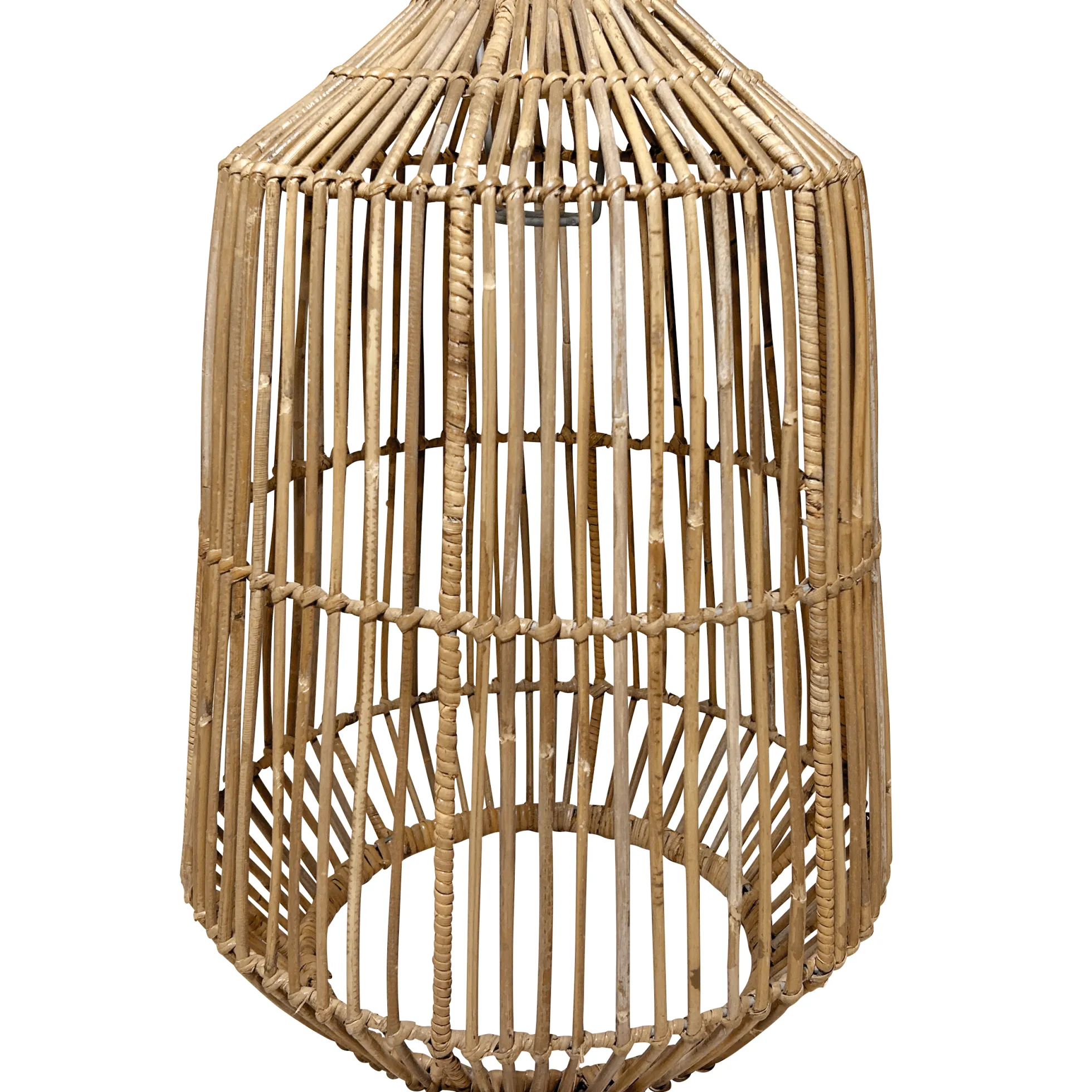 Lampeskærm natur kubu rattan ø38cm