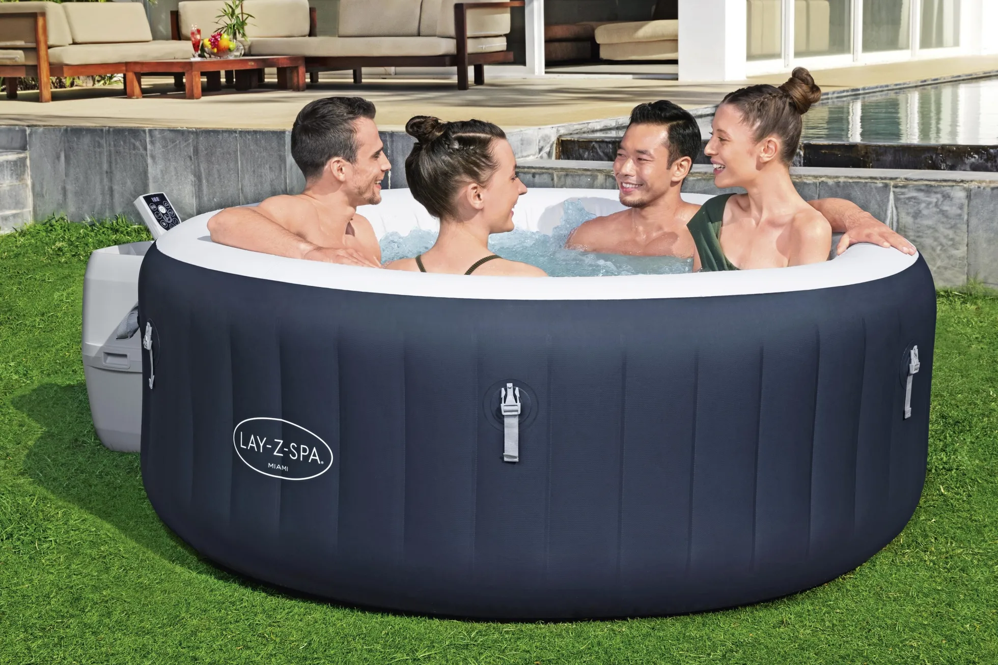 Lay-Z Spa Miami Airjet mørkeblå