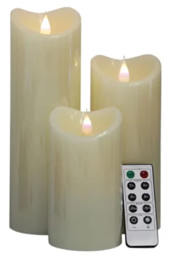 LED vokslyssæt ivory