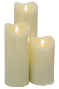 LED vokslyssæt ivory