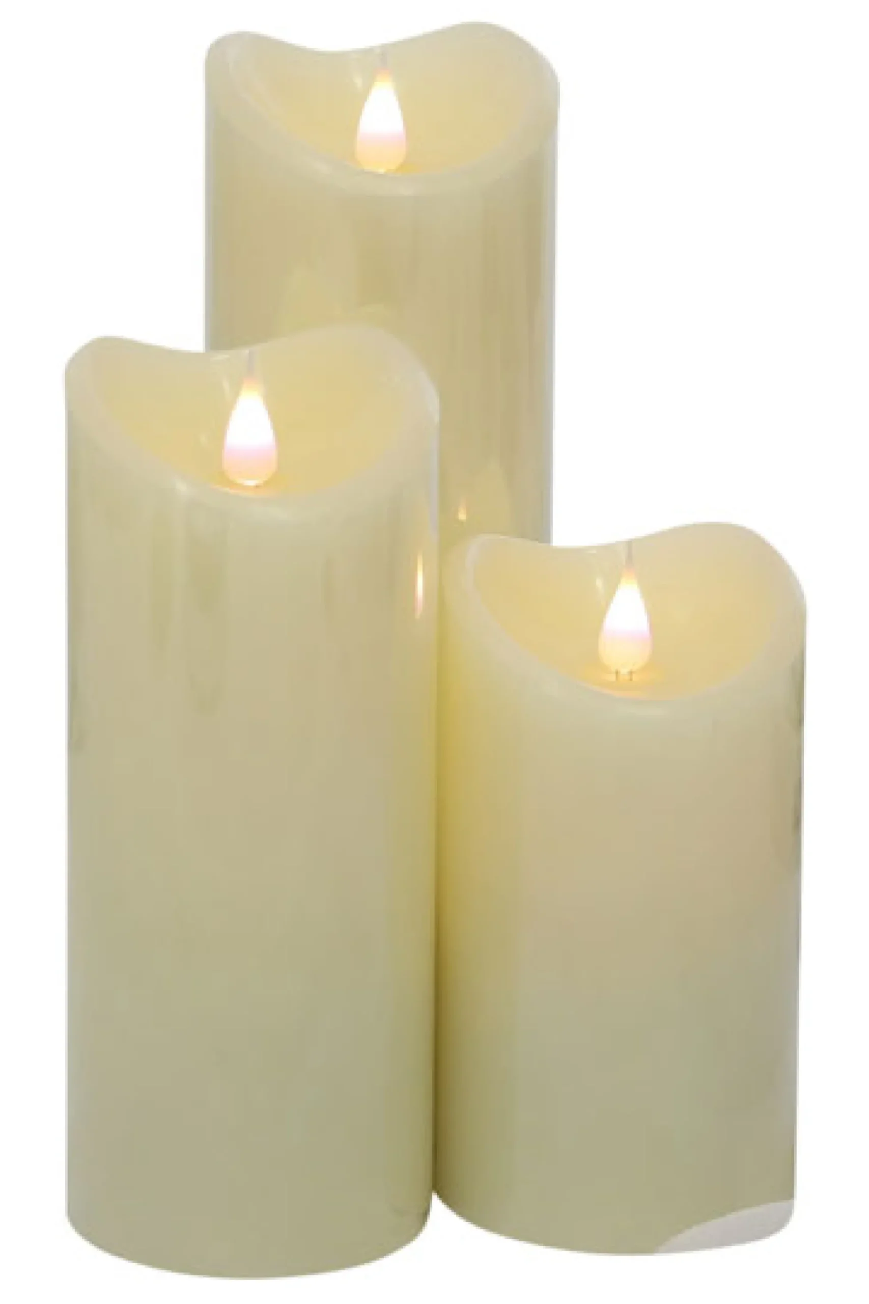 LED vokslyssæt ivory