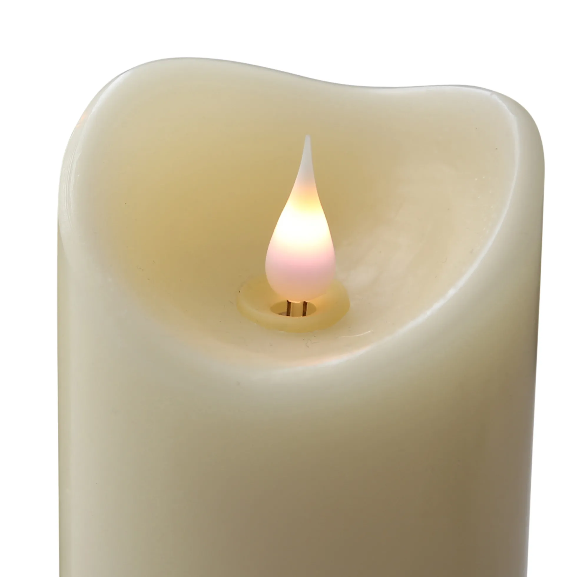 LED vokslyssæt ivory