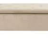 Lens med opbevaring velour beige/natur