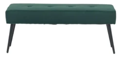 Lens velour grøn/sort
