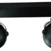 Loftlampe kugleformet 2 spots sort
