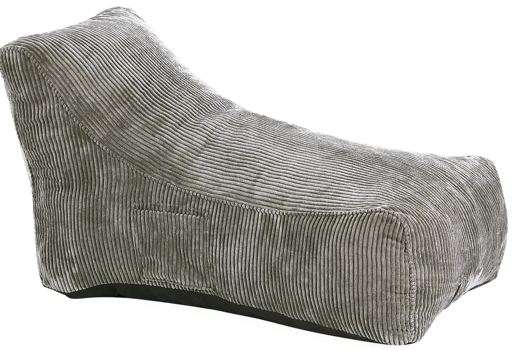 Lounge sækkestol fløjl beige