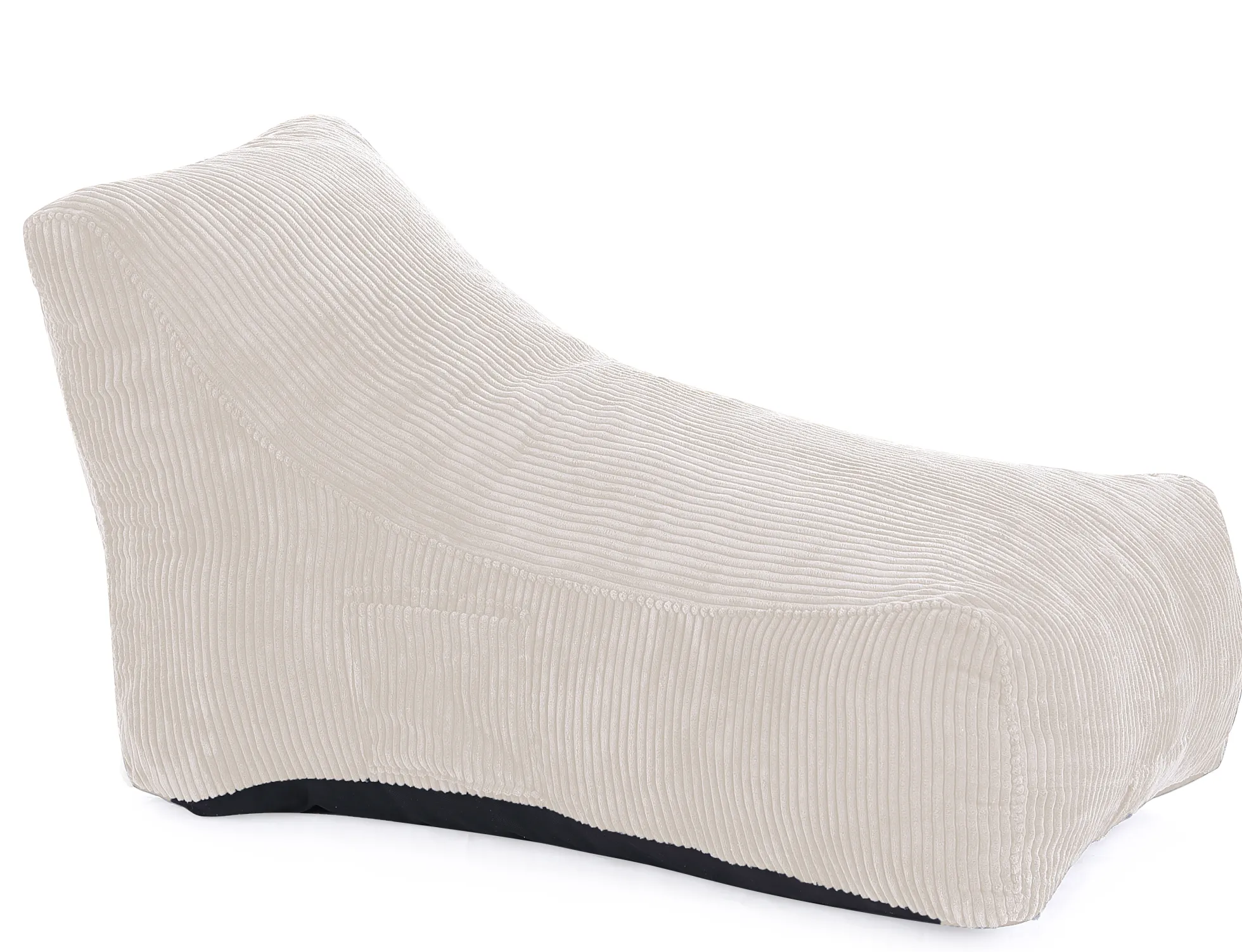Lounge sækkestol fløjl creme