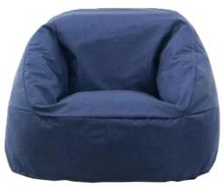 Lounge sækkestol med armlæn denim