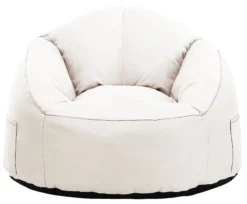 Lounge sækkestol stof creme