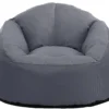 Lounge sækkestol stof mørkegrå