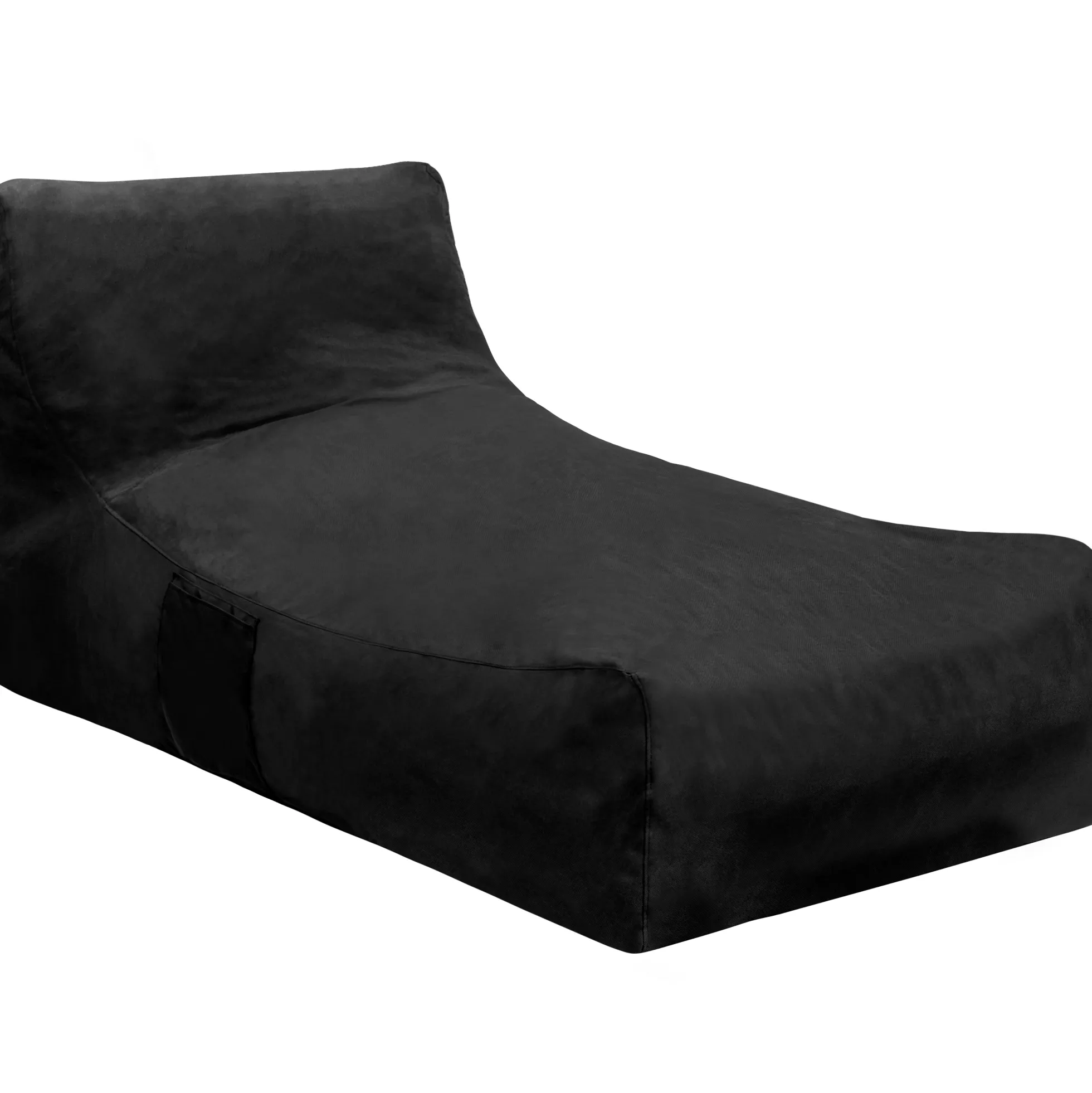 Lounge sækkestol stof sort