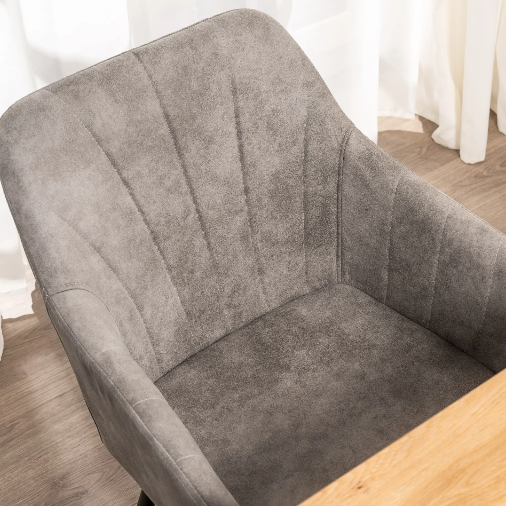Lucy med drejefunktion suede grå