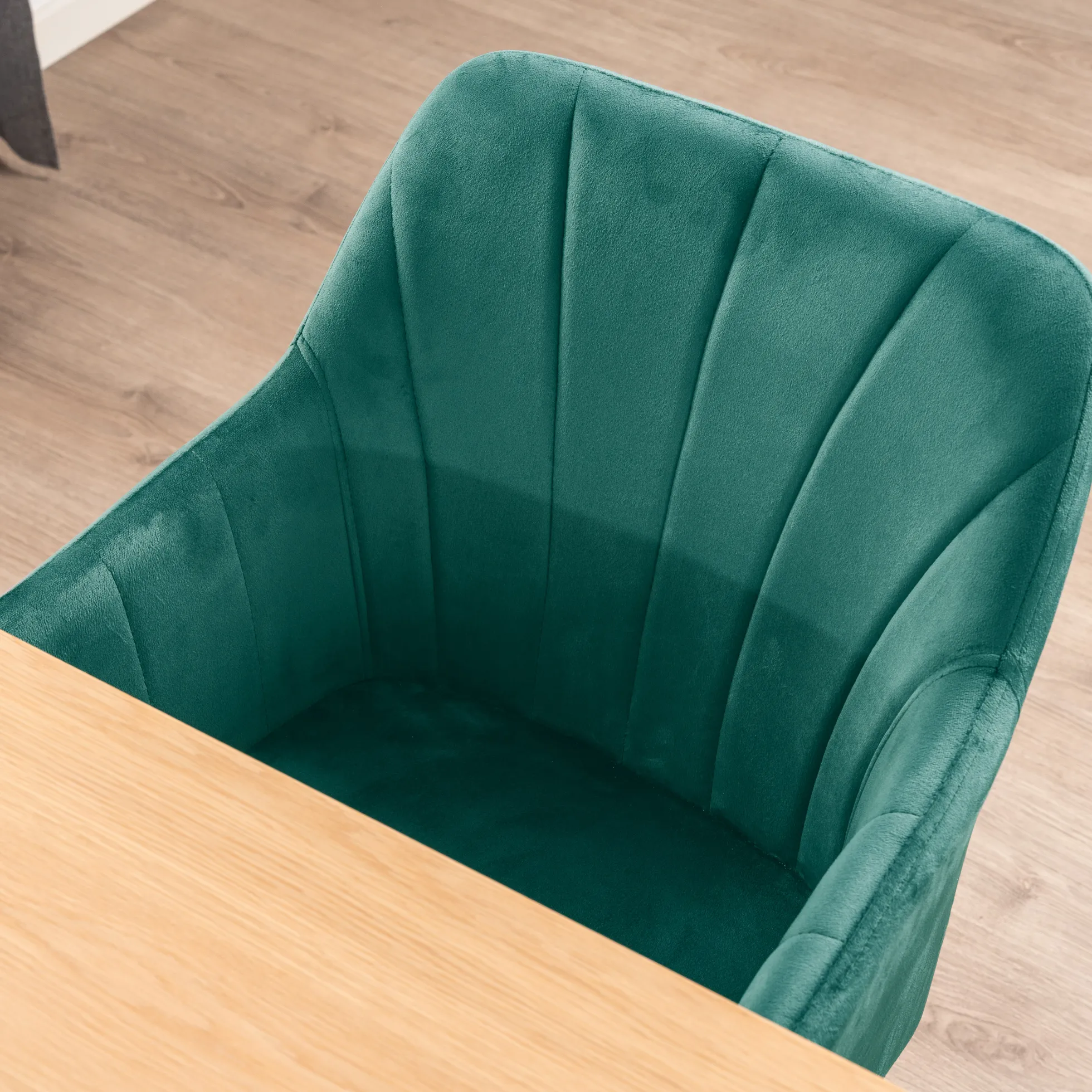 Lucy med drejefunktion velour mørkegrøn