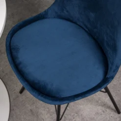 Mads velour blå/sort