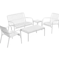Malta med sidebord hvid