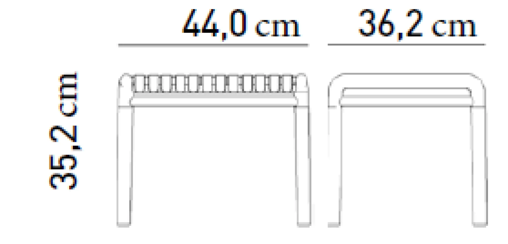 Malta sidebord antracitgrå