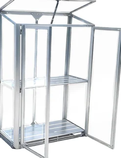 Minidrivhus poly sølv 77,6x41,5x111,1cm.