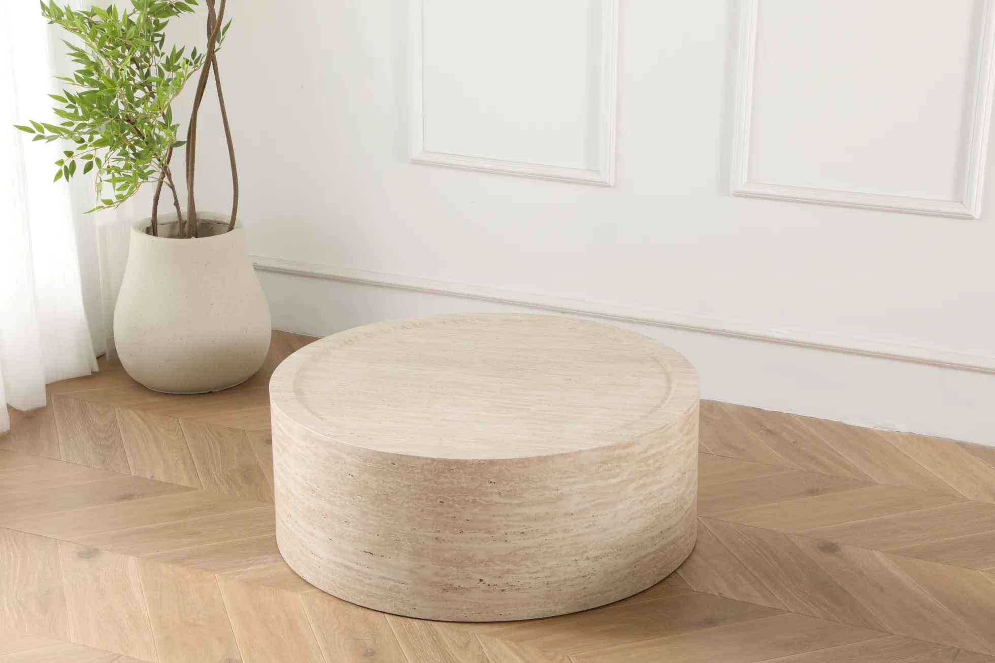 Modena beige/brun ø80x30cm