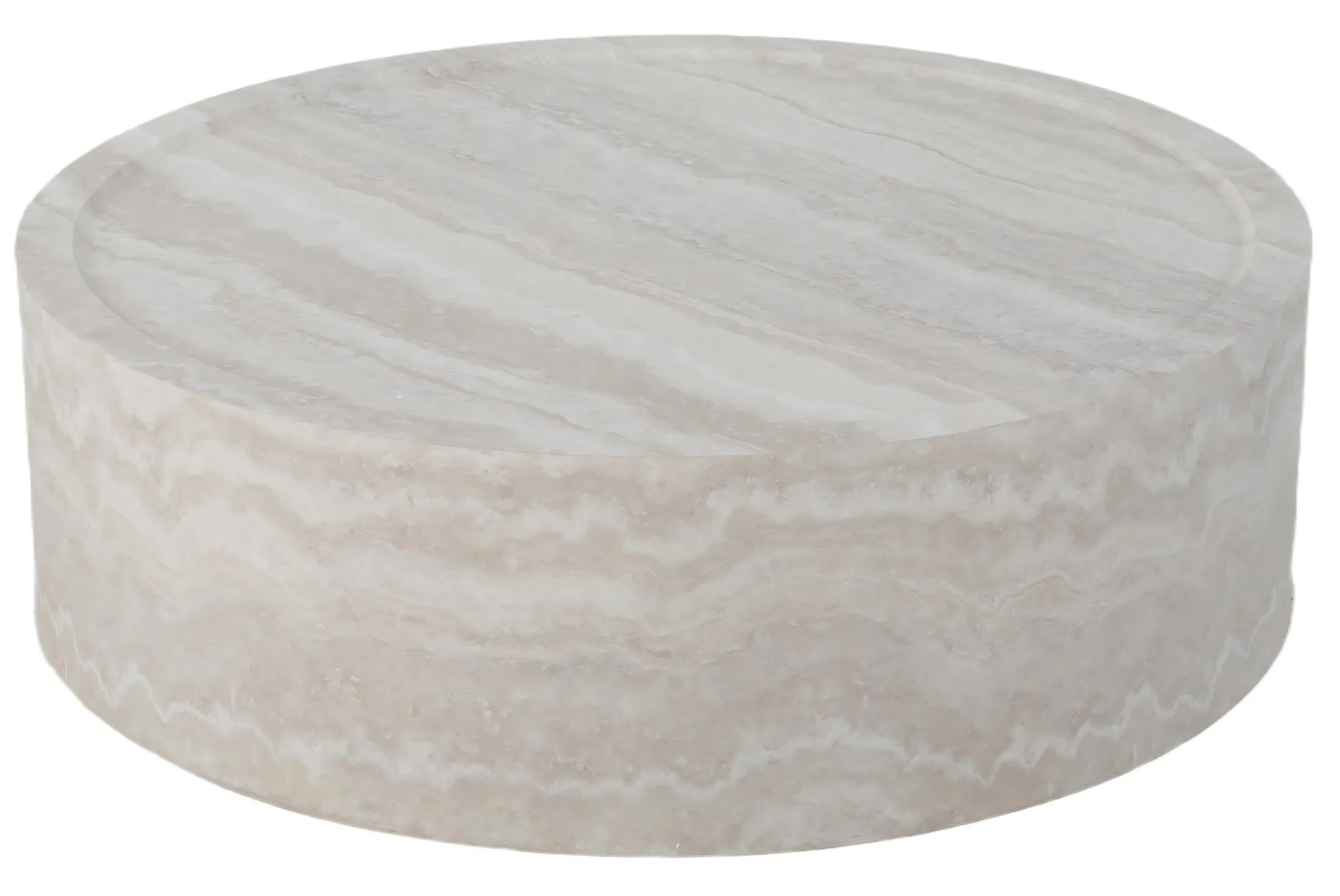 Modena beige/hvid ø80x30cm