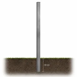 Nedgravningsstolpe 1 stk antracitgrå 120cm komposithegn