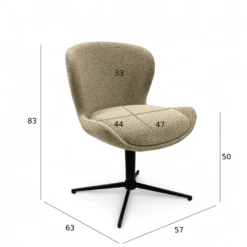 Nicklas med drejefunktion stof beige