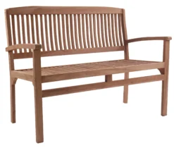 Nina bænk i kerne teaktræ 120x54x88cm
