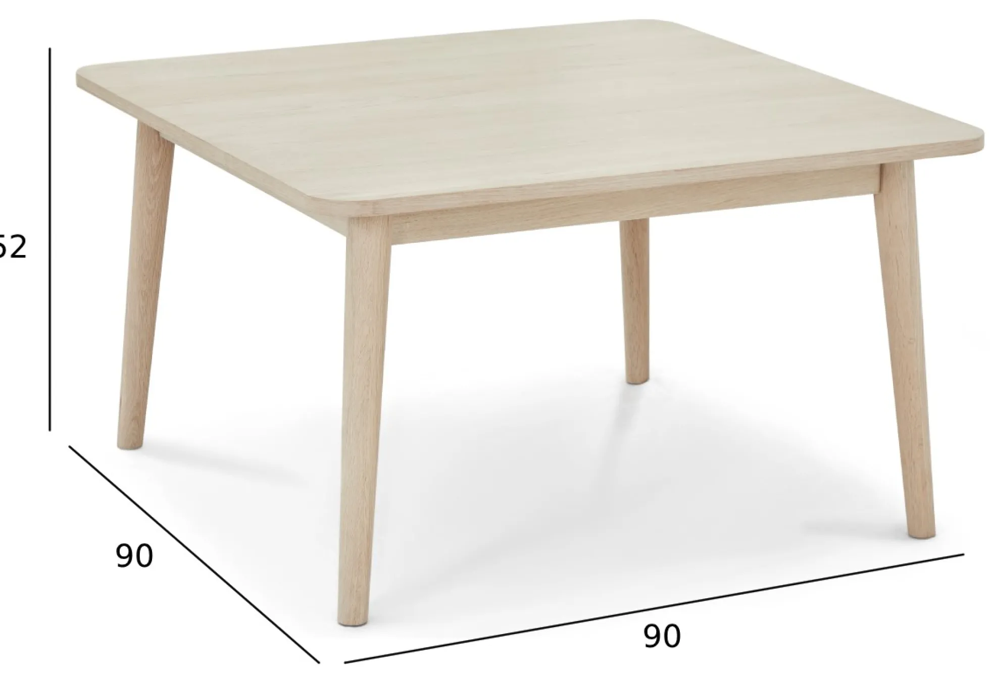 Nyborg eg natur 90x90cm