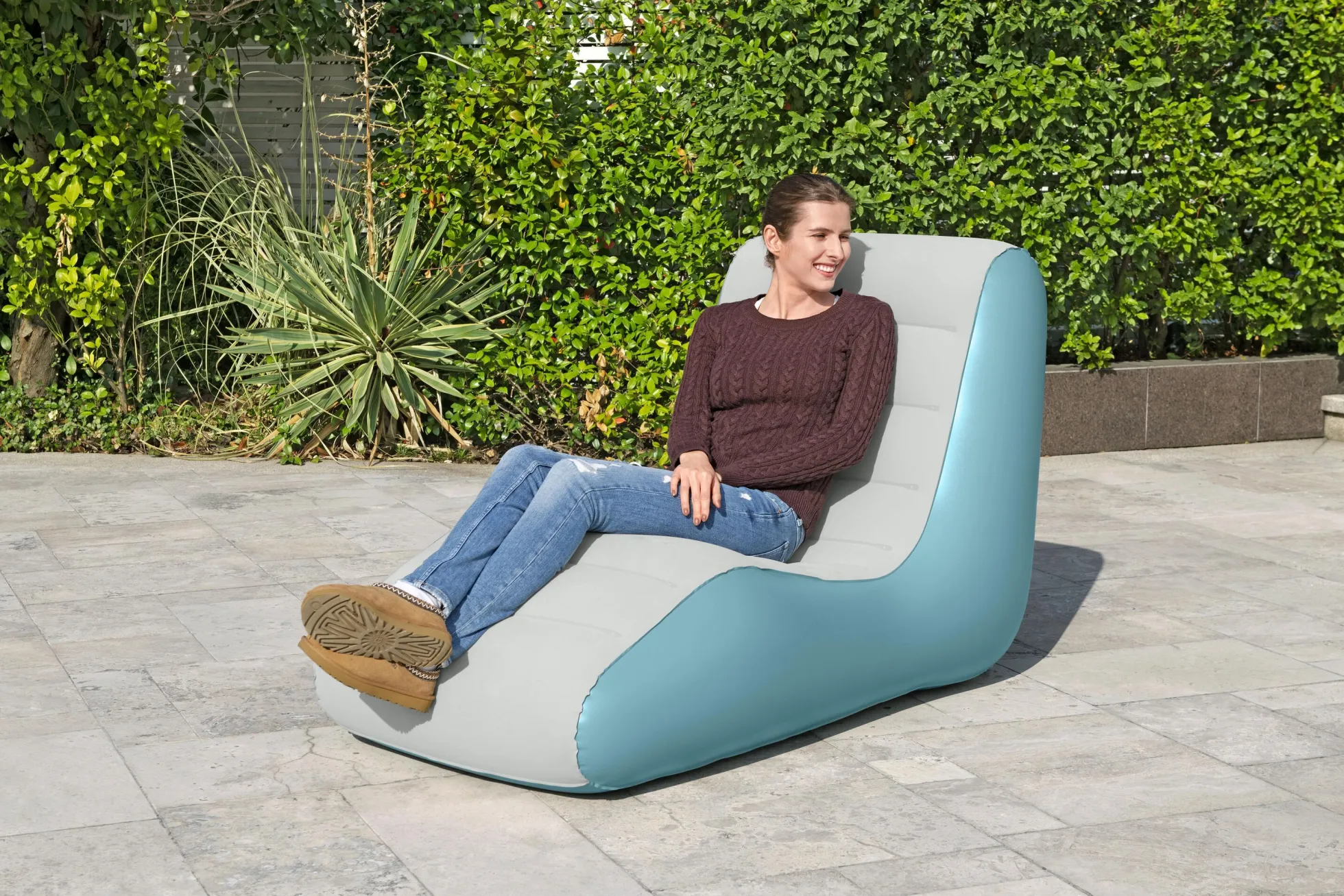 Oppustelig loungestol lounger
