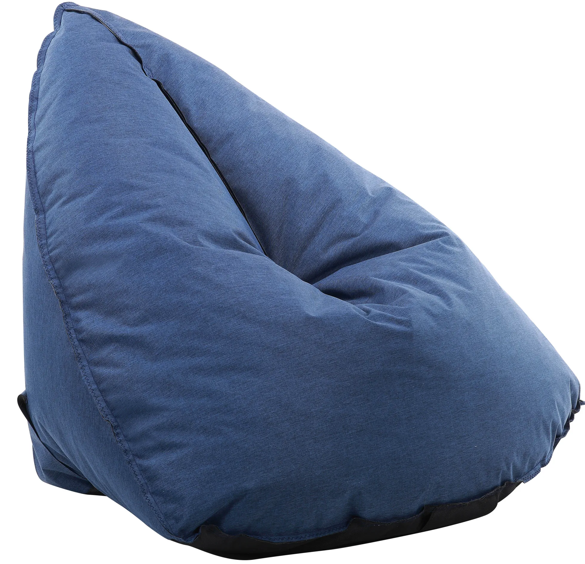 Oval sækkestol stof denim