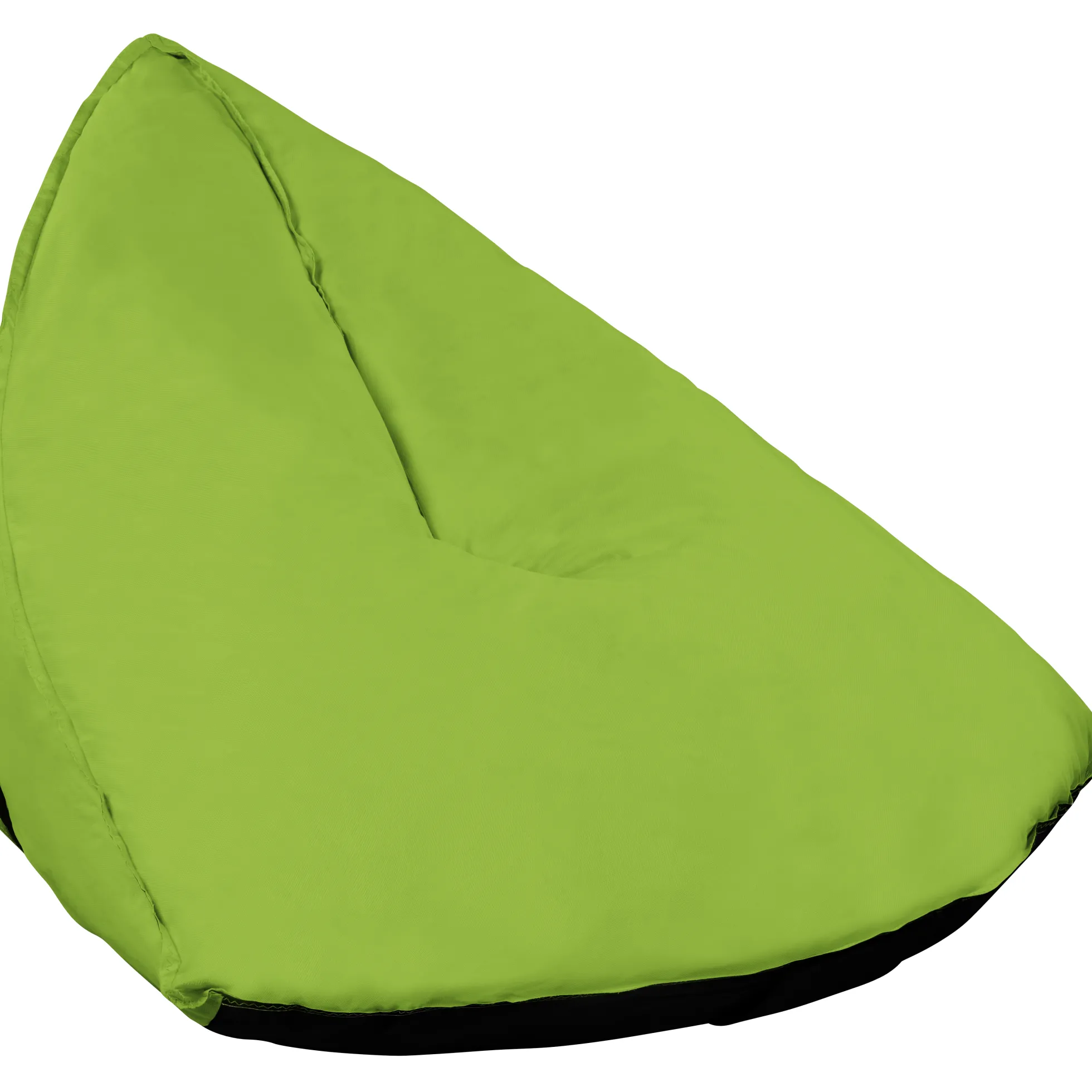 Oval sækkestol stof lysegrøn