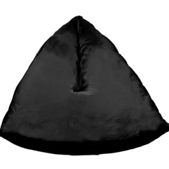 Oval sækkestol stof sort