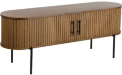 Palma jalousiskab 138x40x53,5cm eg smoked/sort