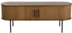 Palma jalousiskab 138x40x53,5cm eg smoked/sort
