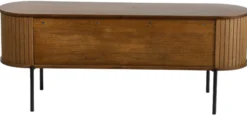 Palma jalousiskab 138x40x53,5cm eg smoked/sort