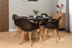 Palmi 120x120x75cm eg sort/natur