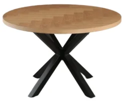 Portofino sildeben med stjernestel 120x120x75cm hvidolieret/sort