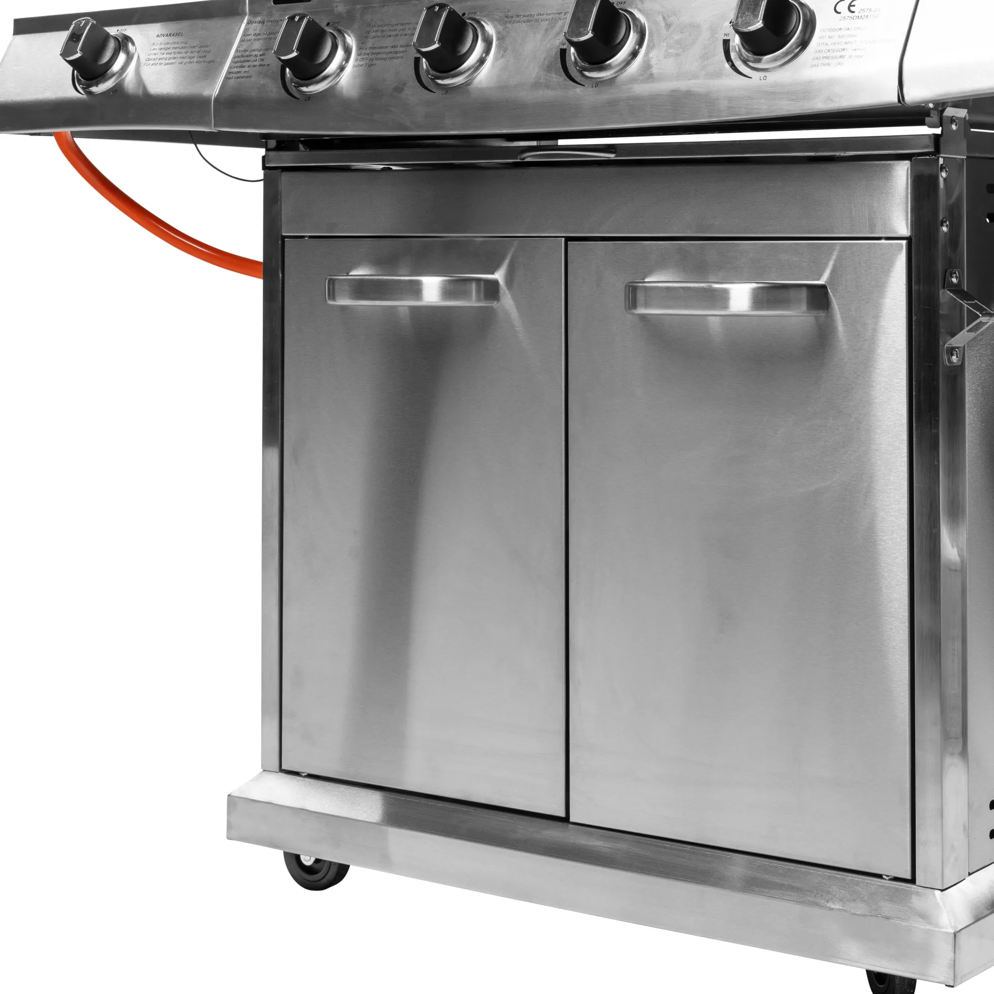 Premium gasgrill med 4 brændere og sideblus