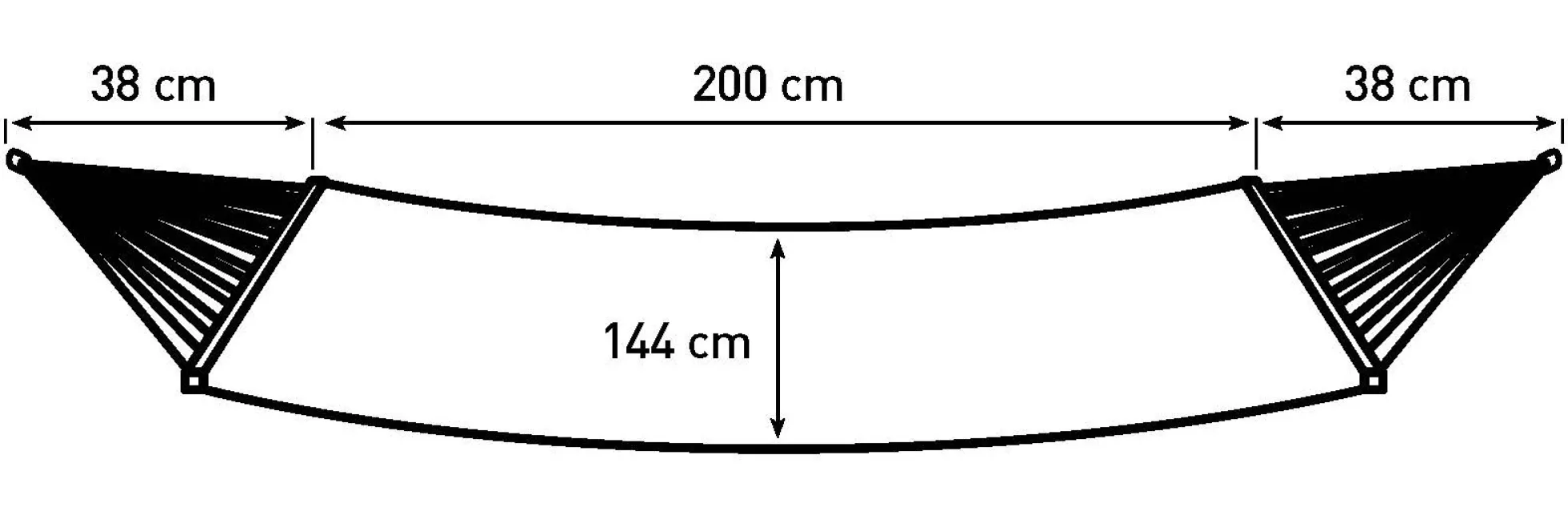 Premium hængekøje 200x150cm hvid