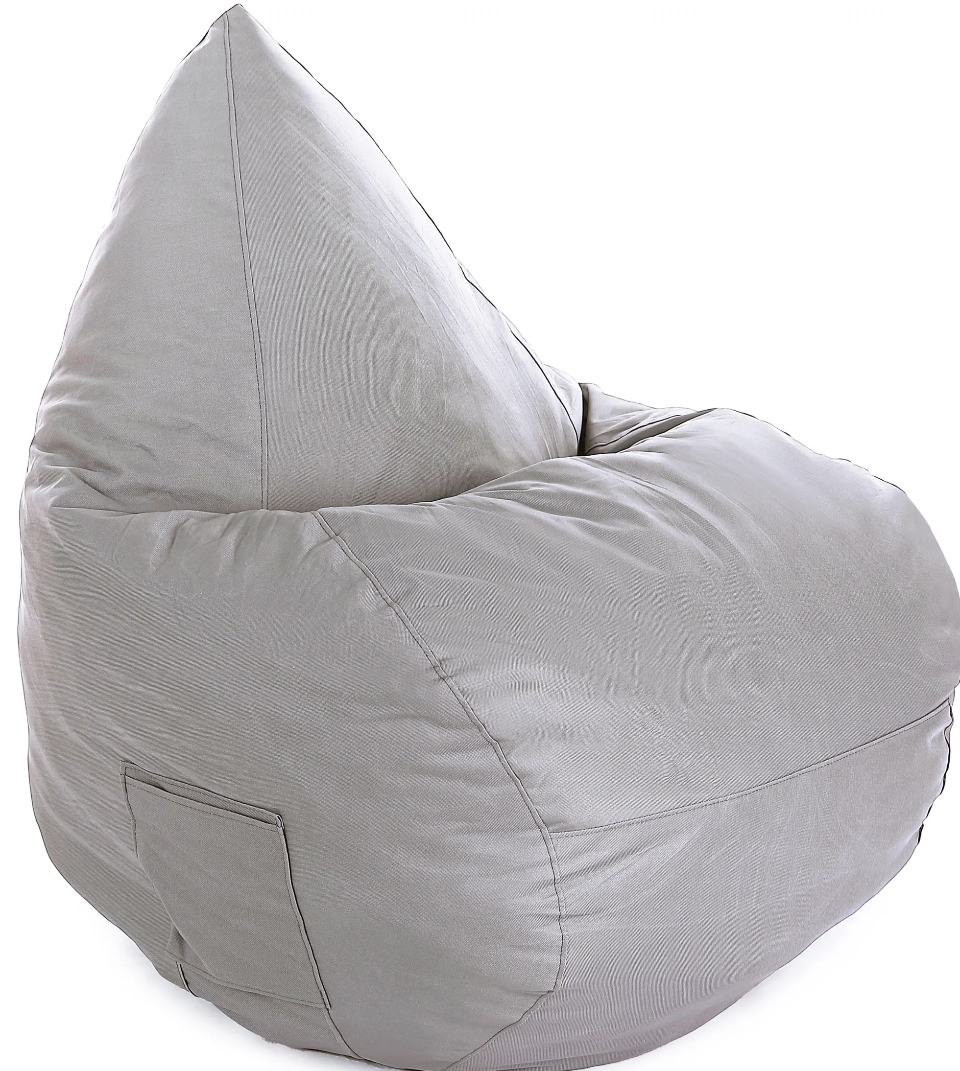 Premium oval sækkestol beige