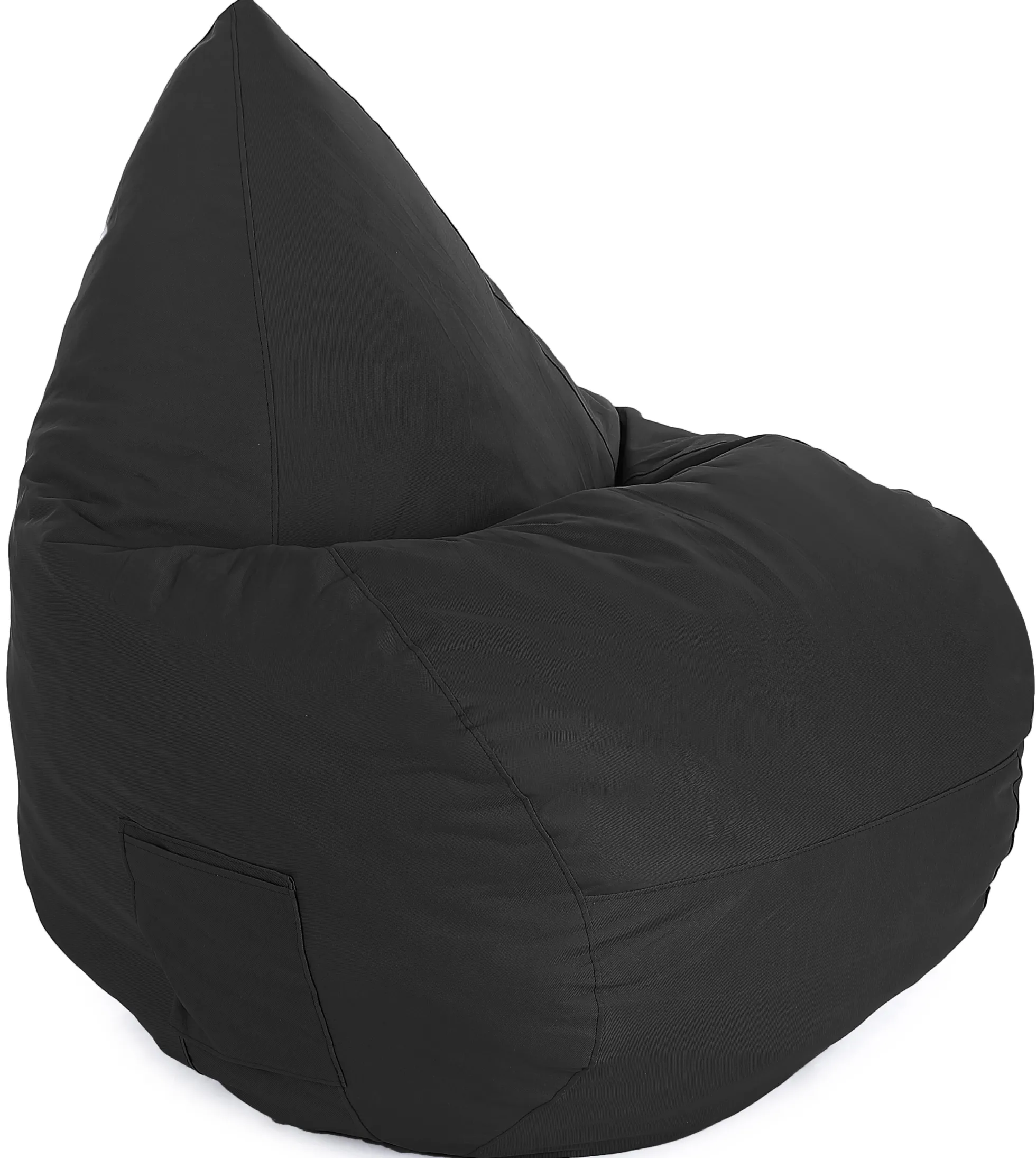 Premium oval sækkestol sort